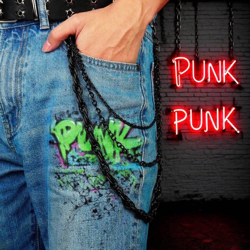 Milakoo Jeans Chains for Men Hip-hop Emo Biker Cool Chains Belt Unisex Punk Chains for Pants - Image 2